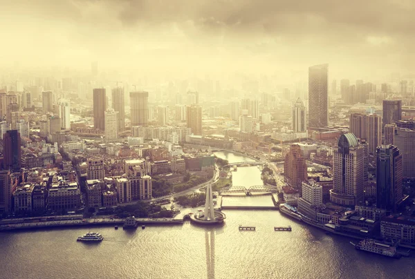 Skyline of Shanghai at sunset, China — Stock Photo, Image