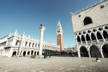 Piazza San Marko erken sabah, Venedik, İtalya