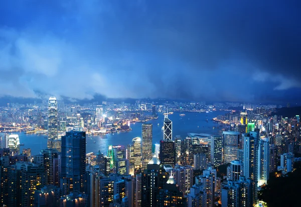 Isola di Hong Kong dal Victoria Peak — Foto Stock