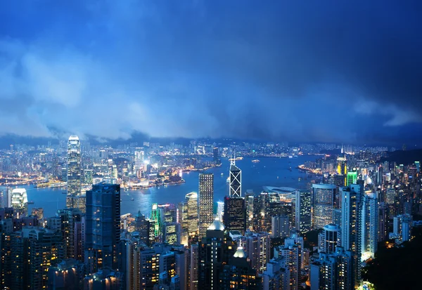 Hong Kong ostrov od Victoria Peak — Stock fotografie