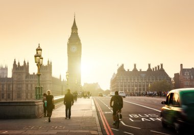 Westminster Köprüsü'nde günbatımı, Londra, İngiltere