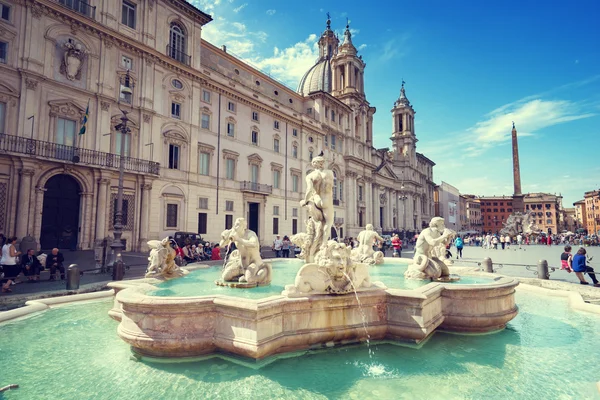Piazza navona, Róma. Olaszország — Stock Fotó
