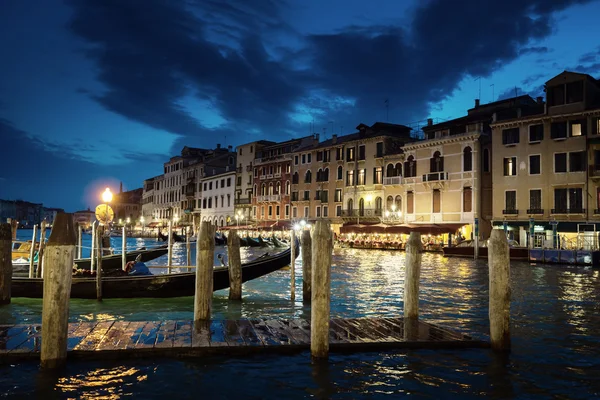 Grande Canal ao pôr-do-sol, Veneza, Itália — Fotografia de Stock