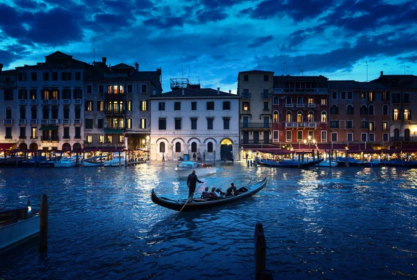 Grande Canal ao pôr-do-sol, Veneza, Itália — Fotografia de Stock