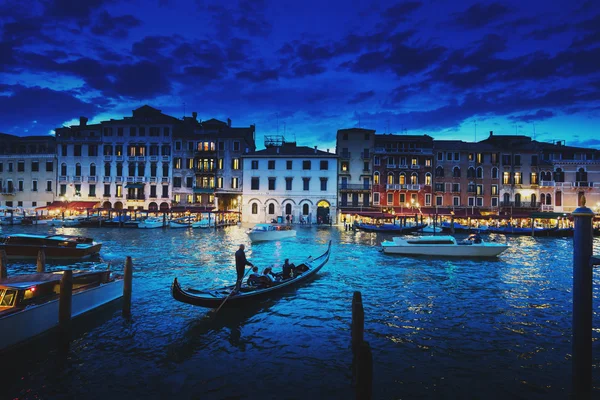 Grand Canal naplementekor, Velence, Olaszország — Stock Fotó
