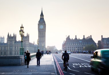 Westminster Köprüsü'nde günbatımı, Londra, İngiltere