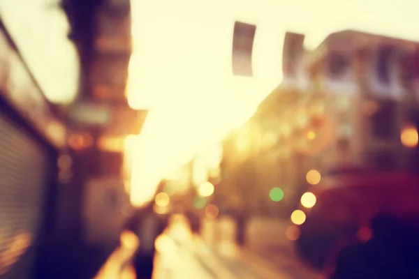 Mensen in bokeh, straat van Londen — Stockfoto