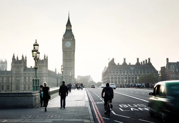 Westminster Bridge at sunset, London, UK — Stock Photo, Image