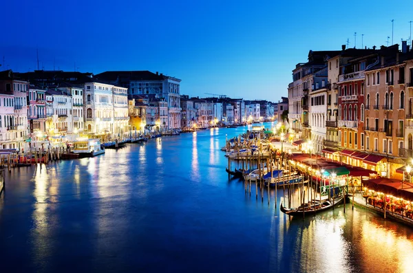 Grande Canal ao pôr-do-sol, Veneza, Itália — Fotografia de Stock