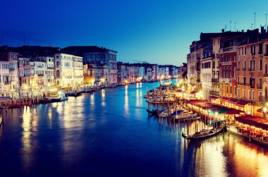 Gün batımında Büyük Kanal, Venedik, İtalya