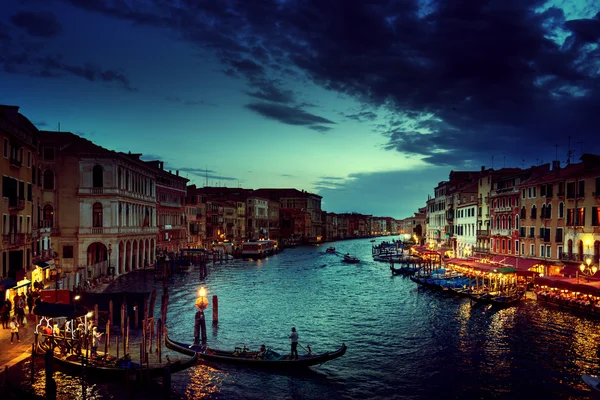 Canal Grande w czasie zachodu słońca, Wenecja, Włochy — Zdjęcie stockowe