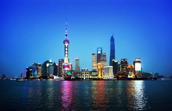 Shanghai di notte, Cina — Foto Stock