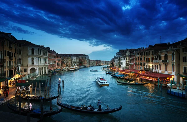Grand Canal στο ηλιοβασίλεμα, Βενετία, Ιταλία — Φωτογραφία Αρχείου