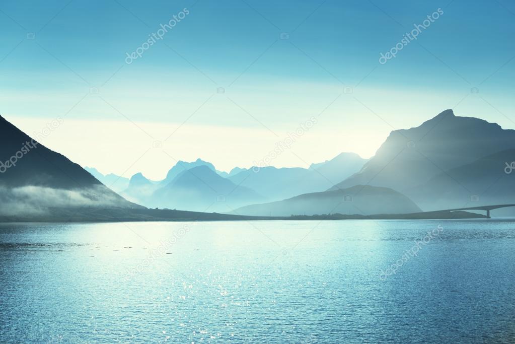 mountains, Lofoten islands, Norway