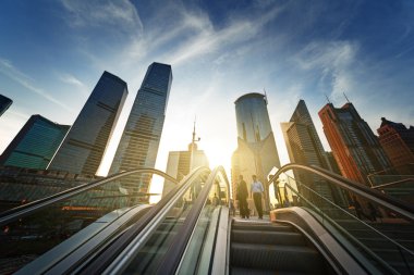 yürüyen merdiven içinde lujiazui Finans Merkezi, Çin shanghai