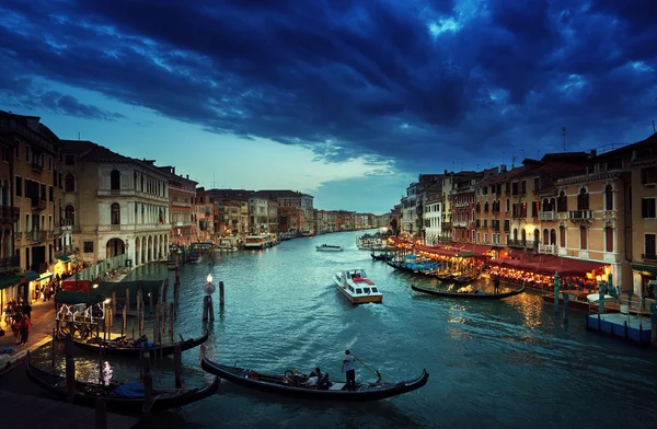 Grand Canal naplementekor, Velence, Olaszország — Stock Fotó