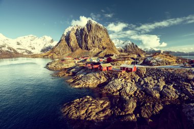 Bahar - Reine, Lofoten Adaları, Norveç Hut'ta Balık tutma