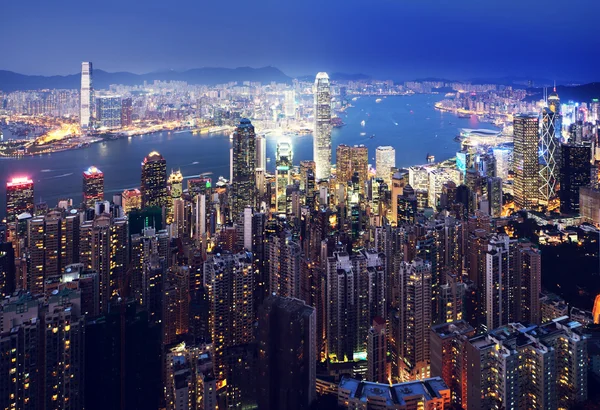 Гонконг с вершины Виктории — стоковое фото
