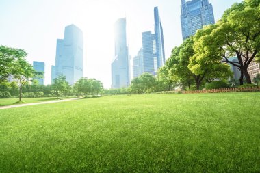 Lujiazui finans merkezine park, Şangay, Çin
