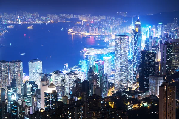 Hong kong from the Victoria peak — Stock Photo, Image