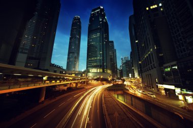 Hong kong sunset anda trafik