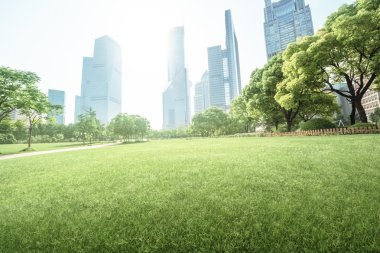 Lujiazui finans merkezine park, Şangay, Çin