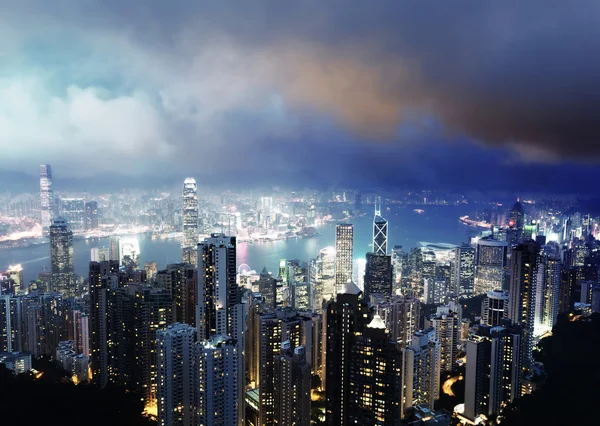 Hong Kong dalla vetta Victoria — Foto Stock