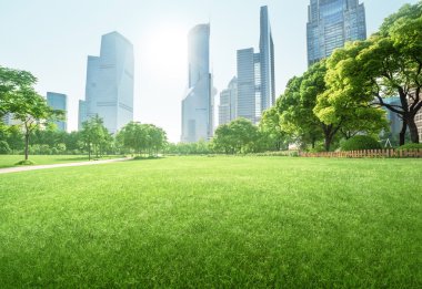 Lujiazui finans merkezine park, Şangay, Çin