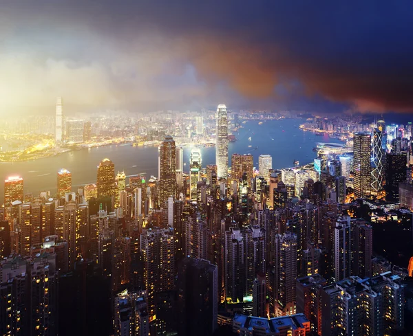 Hong kong from the Victoria peak — Stock Photo, Image