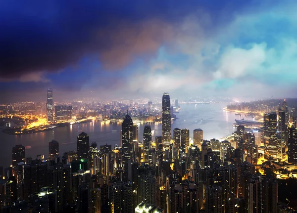 Hong Kong dalla vetta Victoria — Foto Stock