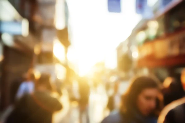 Människor i Bokeh, gatan i London — Stockfoto