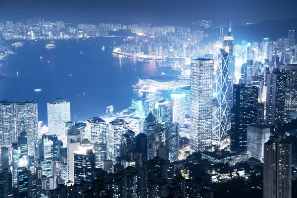 Hong kong from the Victoria peak — Stock Photo, Image