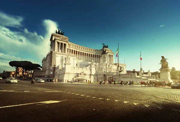 Emlékmű Vittorio Emanuele Ii, Róma, Olaszország — Stock Fotó