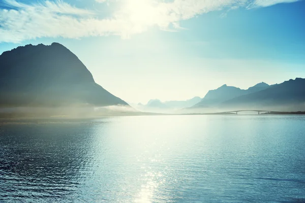 Berge, erhabene Inseln, Norwegen Stockfoto