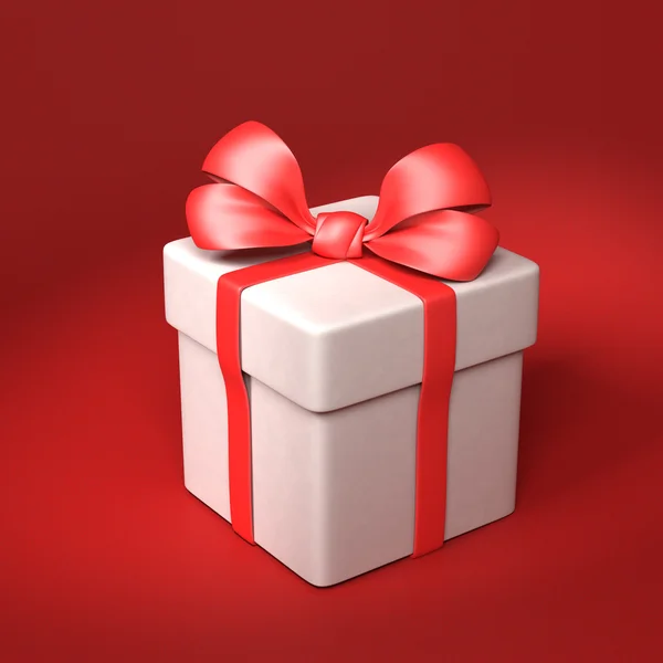 De doos van de gift. 3D-rendering — Stockfoto