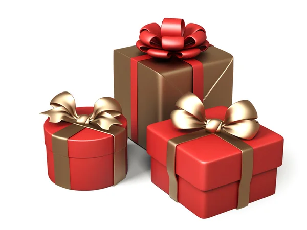 Gift Box Set. 3D-rendering — Stockfoto