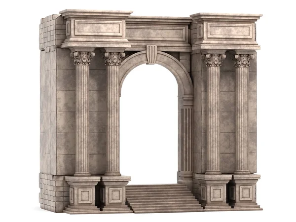 Pașii de piatră și intrarea cu coloanele corintice — Fotografie, imagine de stoc
