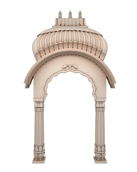 Arco de columna india tradicional aislado en blanco — Foto de Stock