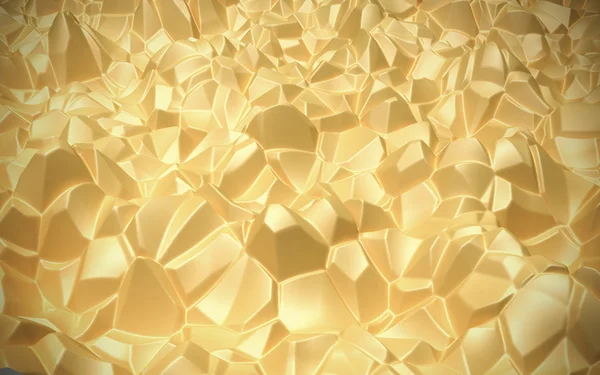 Modèle polygonal jaune abstrait — Photo