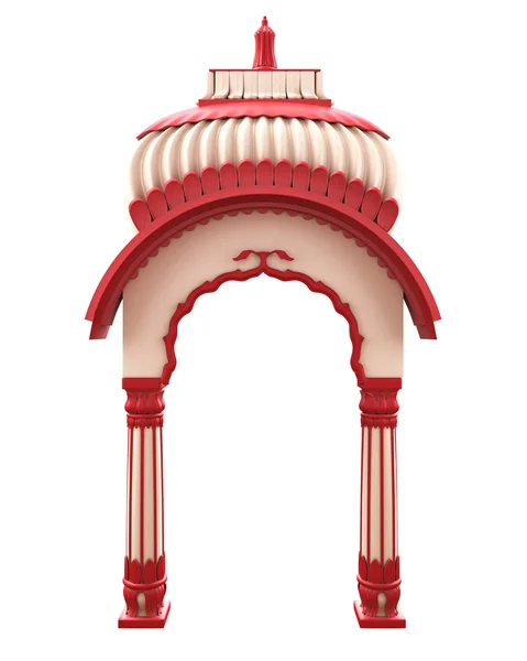 Arco de columna india tradicional aislado en blanco —  Fotos de Stock