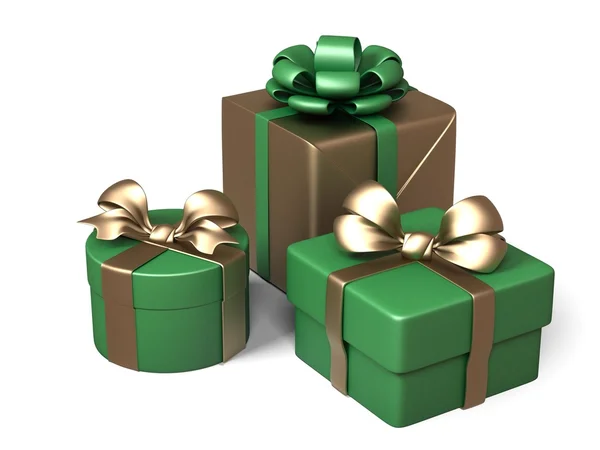 Set di scatole regalo. rendering 3d — Foto Stock