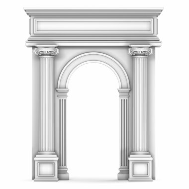 Beyaz izole kompozit Arch