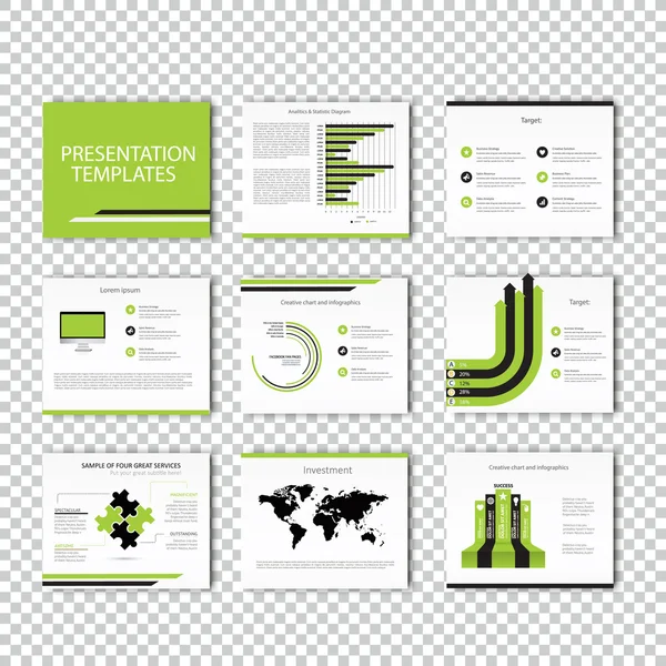 インフォ グラフィック プレゼンテーション テンプレート、インフォ グラフィック要素事業インフォ グラフィックのセット — ストックベクタ