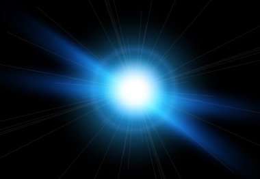 Güzel parlak mercek parlaması. Işık efektleri Flash.