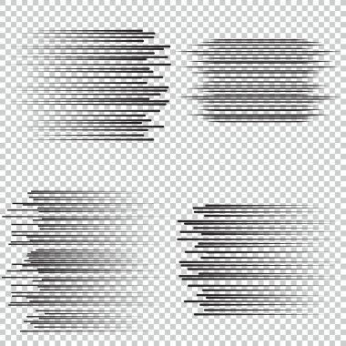 Hız uçan parçacıklar mücadele damga Manga grafik hatları. Güneş ışınları veya yıldız patlaması