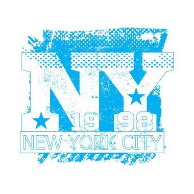 Üniversite New York tipografi, t-shirt grafik, vektörel çizimler.