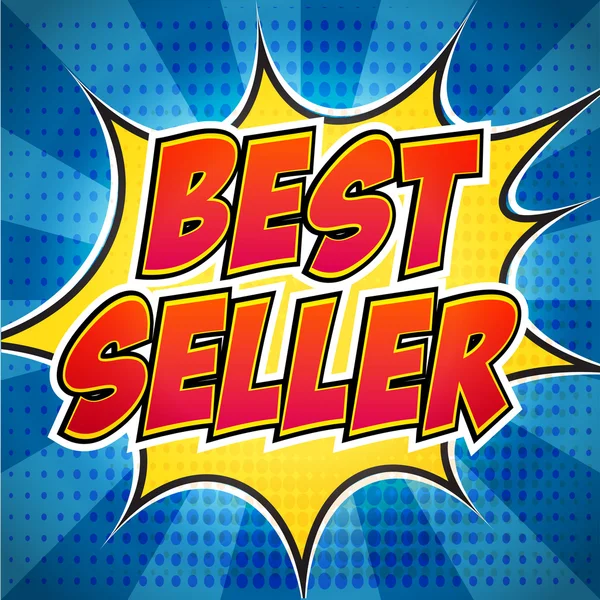 Best Seller. Sale banner. Comic pop art style. Banner design. Banner template. Best product sale. — Stock Vector