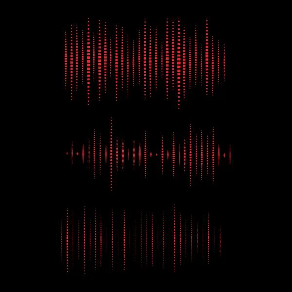 Collection of waveform. Vector illustration for club, radio, party, or the audio technology advertising background. — Stock Vector