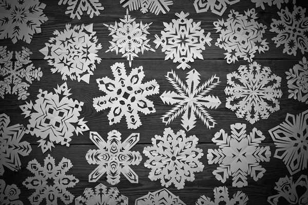 圣诞装饰用纸雪花 — 图库照片