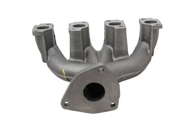 Araba, emme manifoldu üzerinde beyaz izole